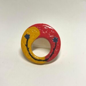 RED YELLOW BROOCH