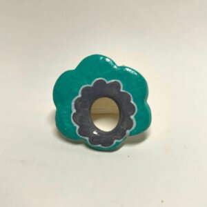 green grey brooch